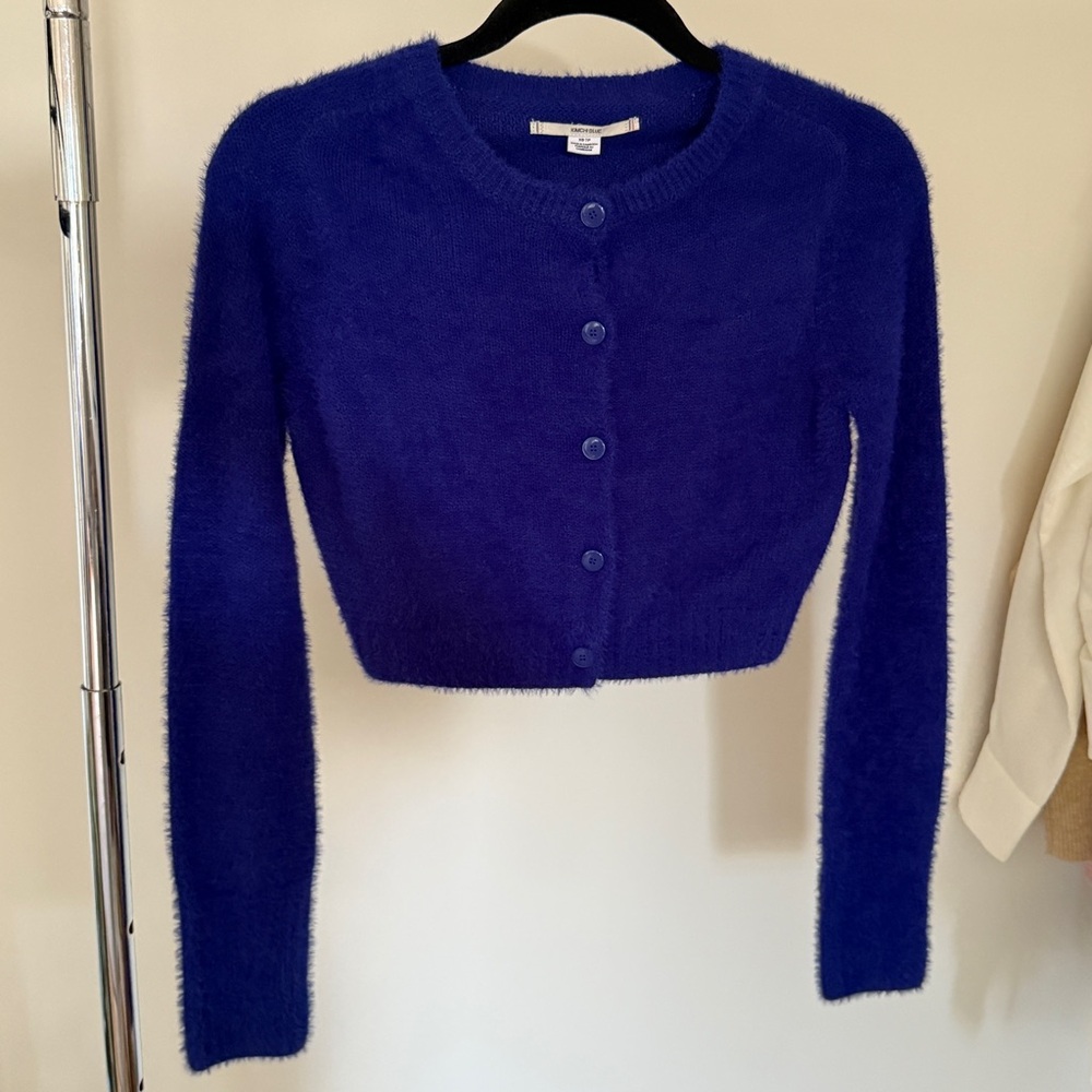 URBAN OUTFITTERS cropped blue sweater